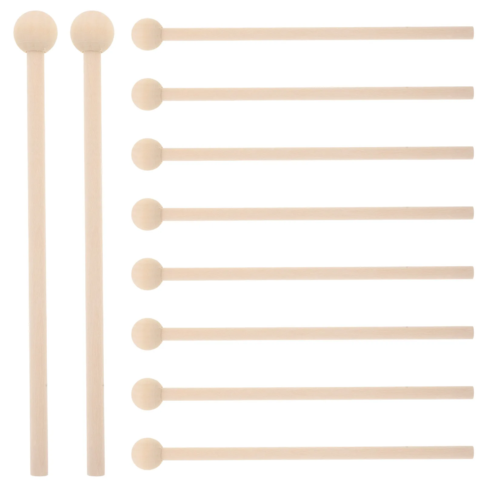 10Pcs Child-Sized Wooden Mallets Percussion Drumsticks Xylophone Mallet Toddler Instruments Music Therapy Rhythm Coordination view 6