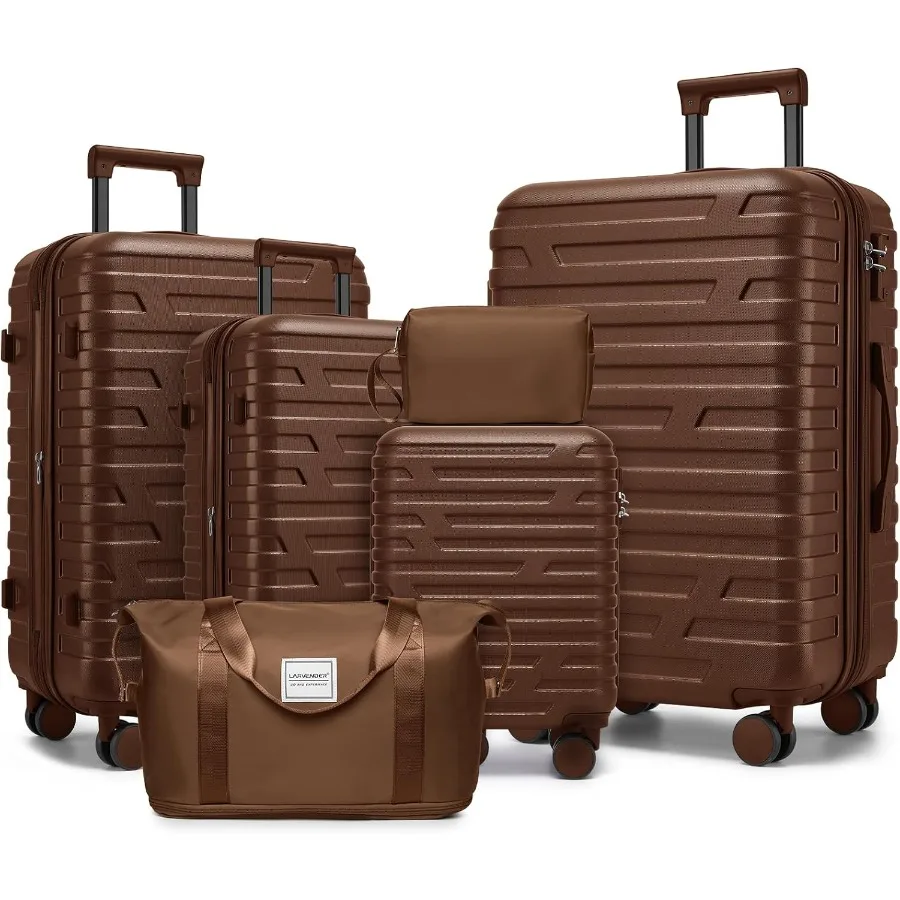 Luggage Sets 6 Pcs Expandable Suitcases with Wheels