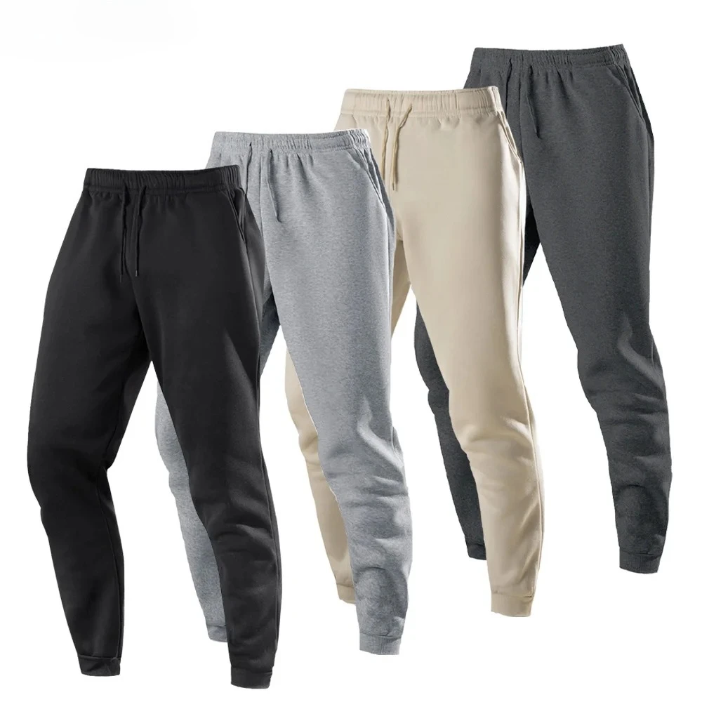 

Autumn Winter Men's Jogging Sweatpants Male Running Workout Breathable Long Pants Men's Solid Color Casual Trousers Pants