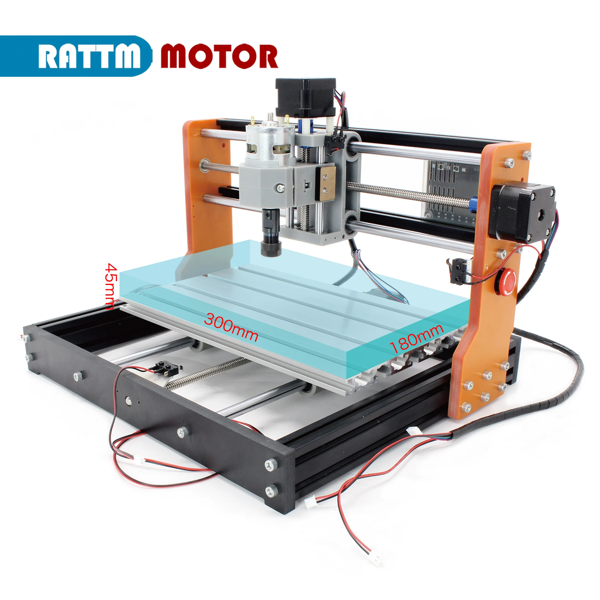 Mini fai da te 3 assi 3018 Pro fresatrice per incisione laser CNC + arresto di emergenza + finecorsa + 5.5W 10W 15W Laser