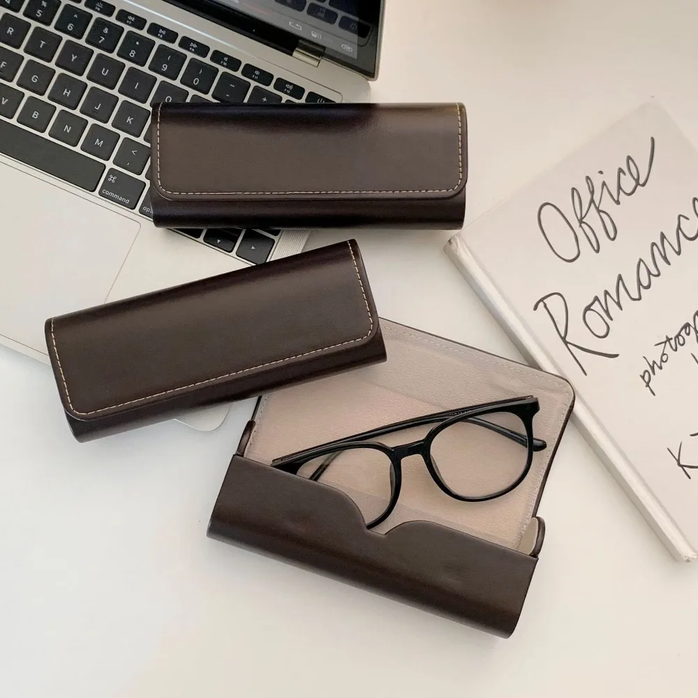 Vintage Minimalist Eyeglass Case Portable Travel Sunglasses Storage Pouch Ins Style Niche High-End Spectacle Organizer Box