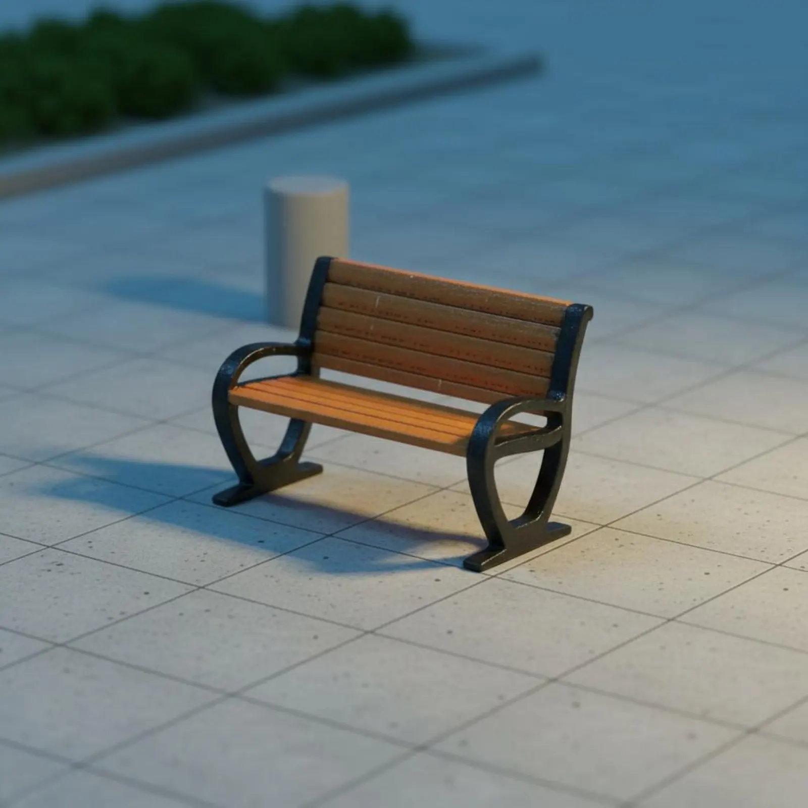 Banc miniature à l'échelle 1:64, design réaliste, décoration pour table de sable ou jardin miniature