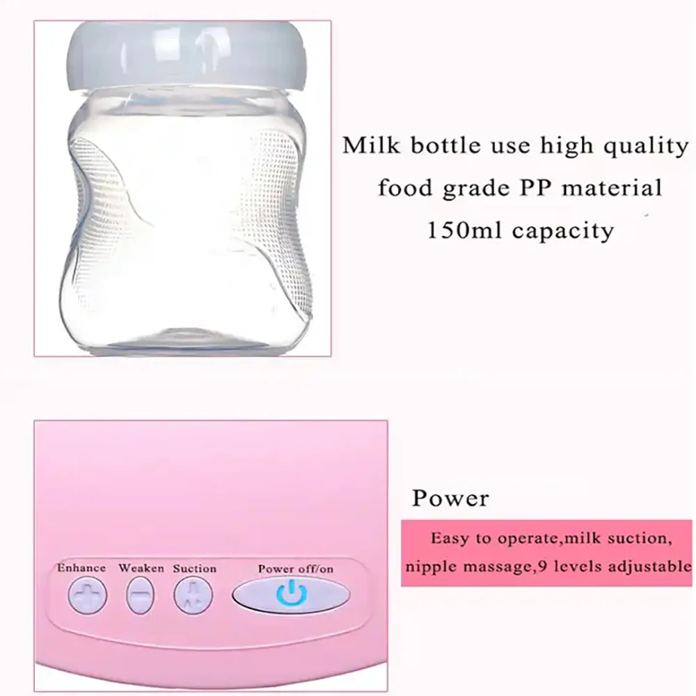 Electric Breast Pump Single Side Suction Powerful Automatic Massage Postpartum Breast Milk Extractor Silent Milk Extractor