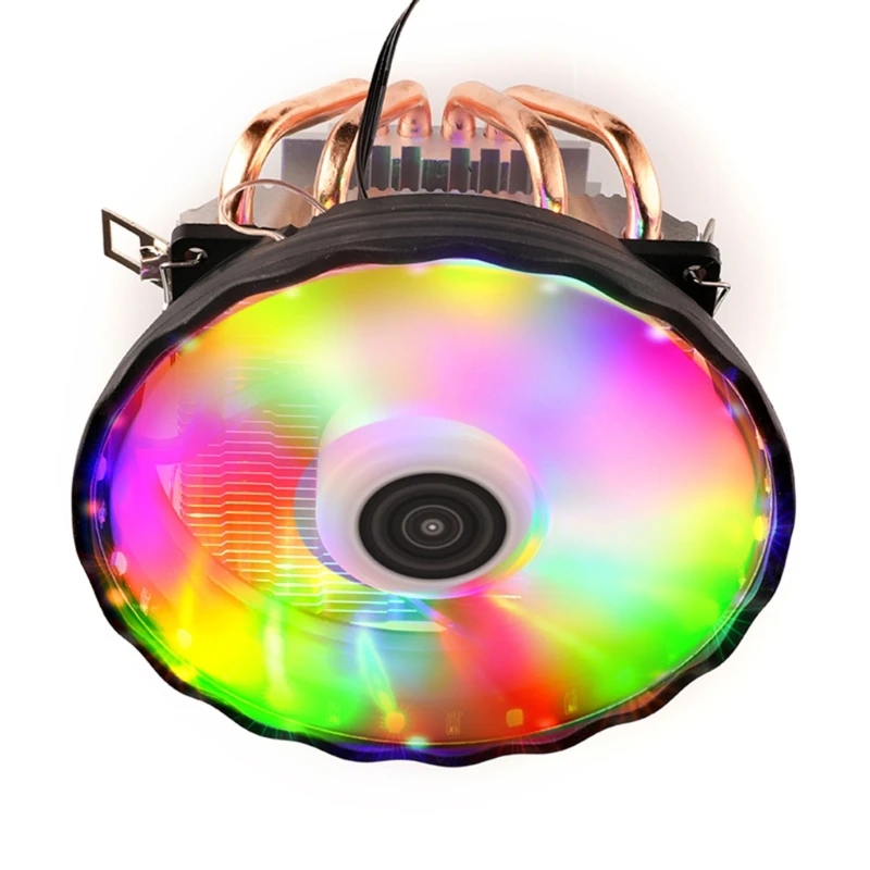 RGB CPU Radiator Fan Low Cooler Pwm 4Pin For LGA 1150 1151 1155 1200 1366 2011 X79 X99 AM3 AM4 2/4 Heatpipes