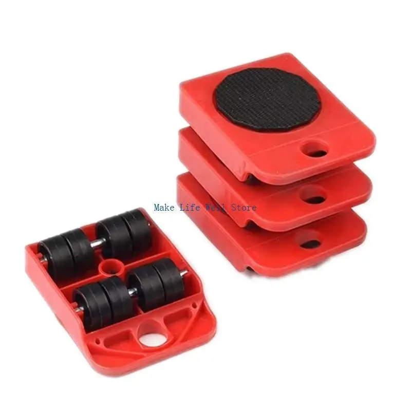 Furniture Sliding Pad with Smooth Rollers ABS Material Furniture Movers 1/4Pcs for Easy Moving On Hard Floors & Carpets