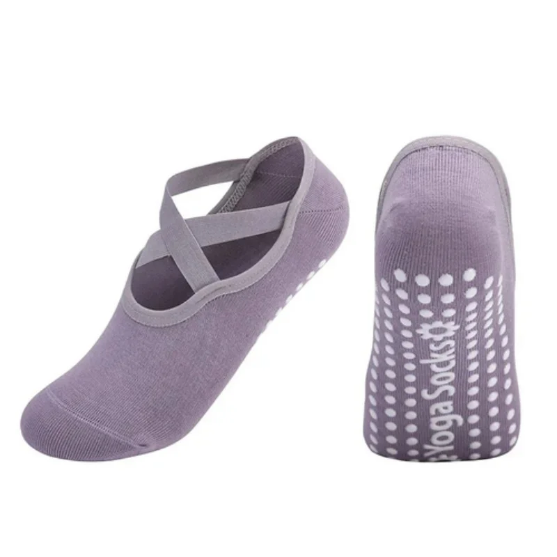 1 Paar Professionele Vrouwen Yoga Sokken Siliconen Antislip Ballet Pilates Sokken Vrouwen Backless Ademend Bandage Dans Sportsokken