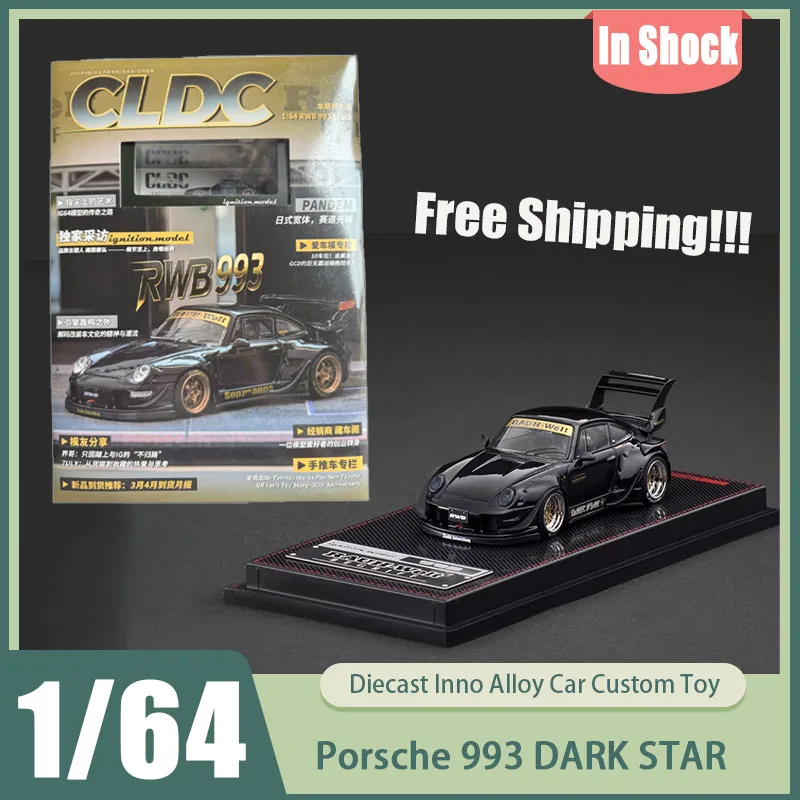cldc-1-64-porsche-993-rwb-993-negro-dark-star-metalico-modelo-de-coche-de-aleacion-coche-del-libro-ignition-model-toys-regalos-coleccionables