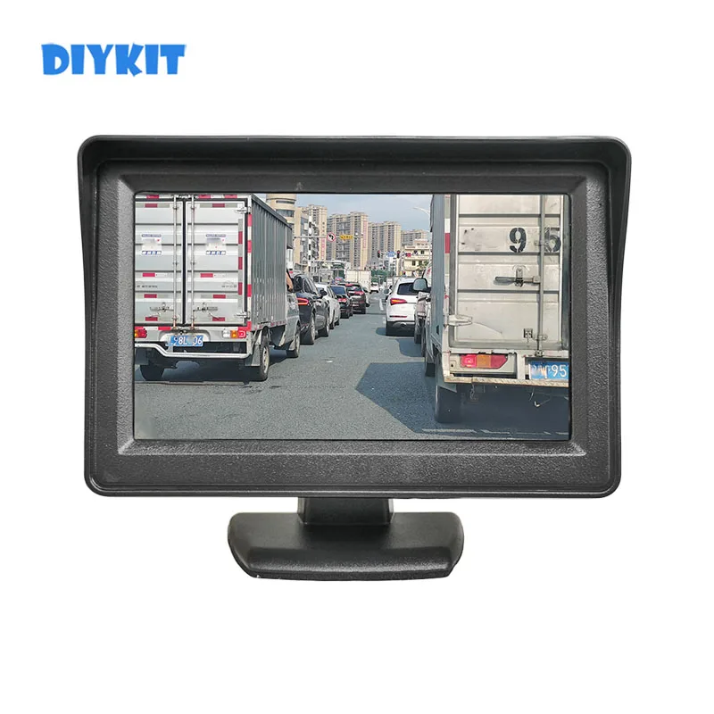 DIYKIT 4.3inch AHD IPS 800*480 Rear View Car Monitor Backup Monitor for AHD Camera CVBS Car Camera