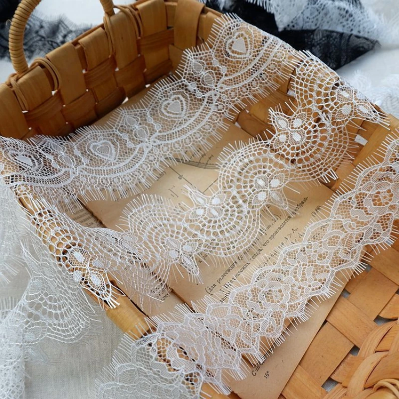 

(6 ярдов/2 шт.) белая черная кружевная ткань, лямки, аксессуары для одежды, кружевной материал, лента ручной работы «сделай сам»