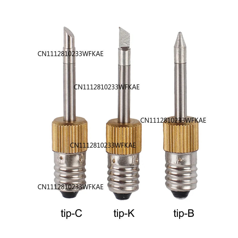 2pcsE10 Interface  Soldering Iron  Tips Welding  Nozzle Tips  USB Soldering Tip Set B C K Type Heated Solder Heads Welding Tip