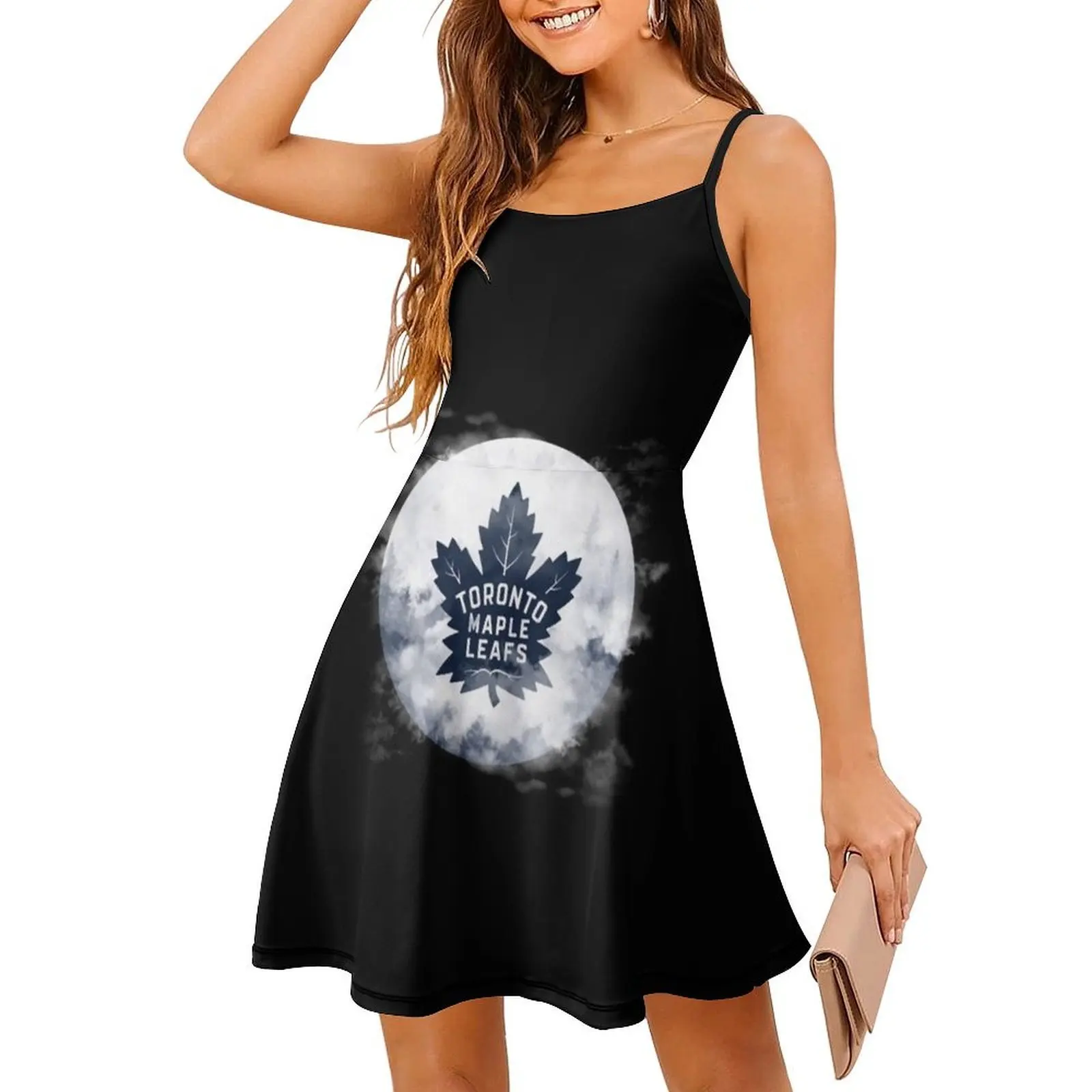 الهوكي - فستان بفتحة عنق على شكل قلب، فستان حفلات صيفي أنيق للنساء، أوراق الهوكي أوستون ماثيوز كندا، ملابس نسائية #3