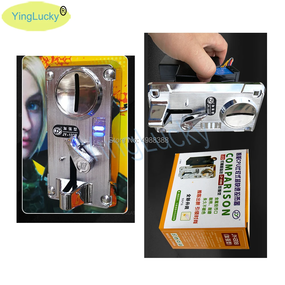 Electronic LED Front Panel Coin Acceptor CPU Comparison Multi Coin Selector Arcade Mechanism Led Coin Acceptor Panel