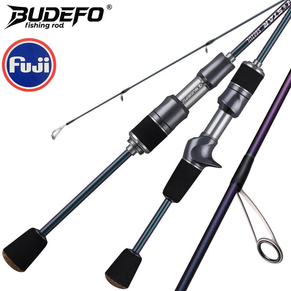 

BUDEFO Спиннинговая удочка для литья 1,98-2,44 м, UL, 2-секционная направляющая FUJI, удочка, вес приманки 2-10 г для окуня