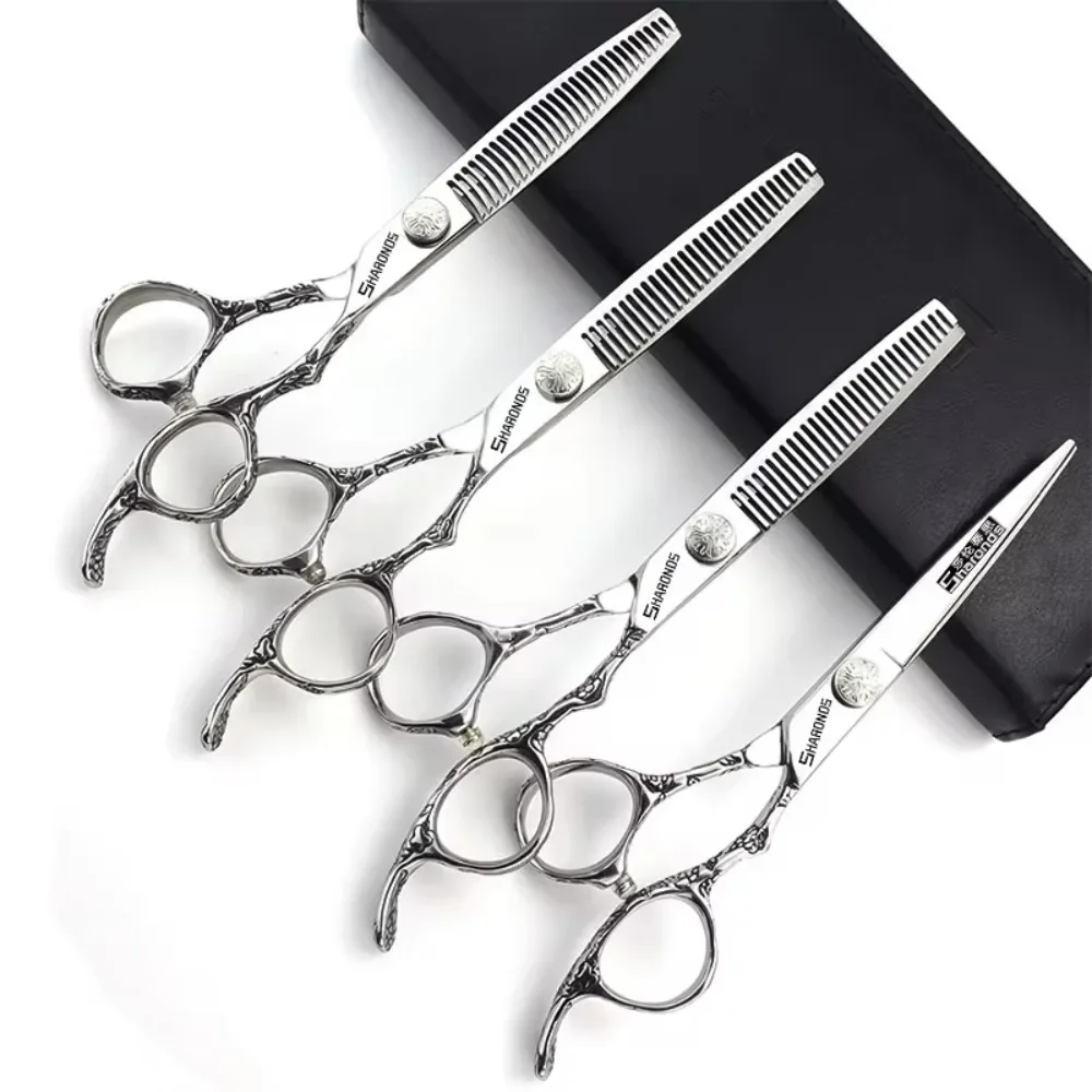 Professional Hairdressing Scissors Hairstylist Specificlied 6 Inch Barber Dedicated Thinning Shears Hair Salon Cutting Tools