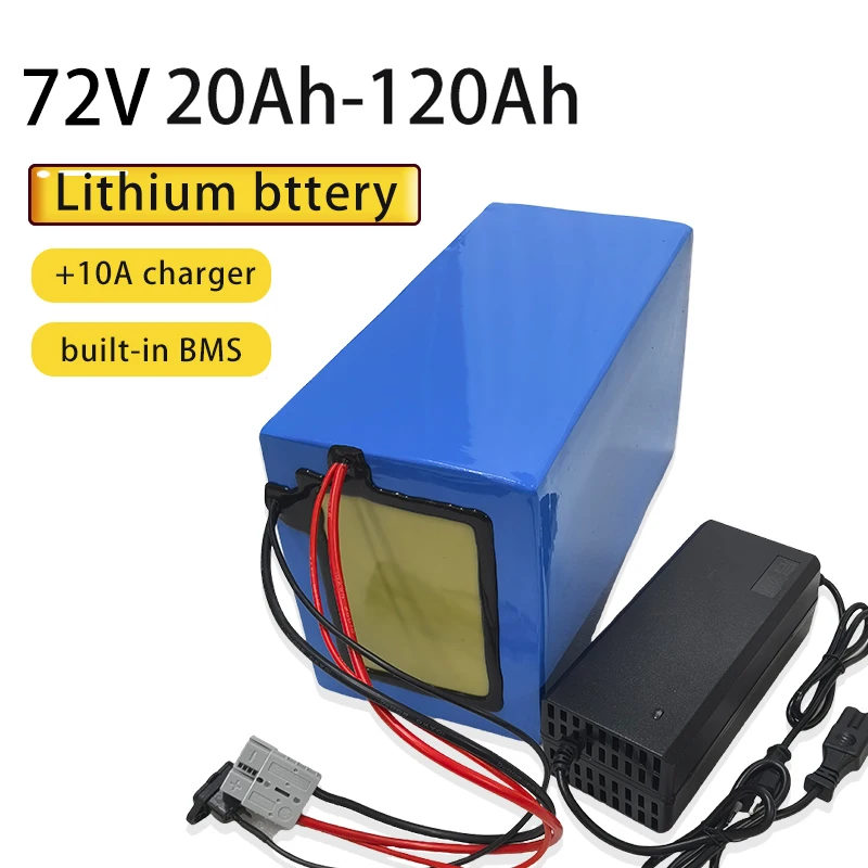 

lithium-ion avec charger, 60Ah, 72V, 50Ah, 80Ah, 72V, 40Ah, 100Ah, films, ion pour scooter, vélo électrique, moto, camion BMS au