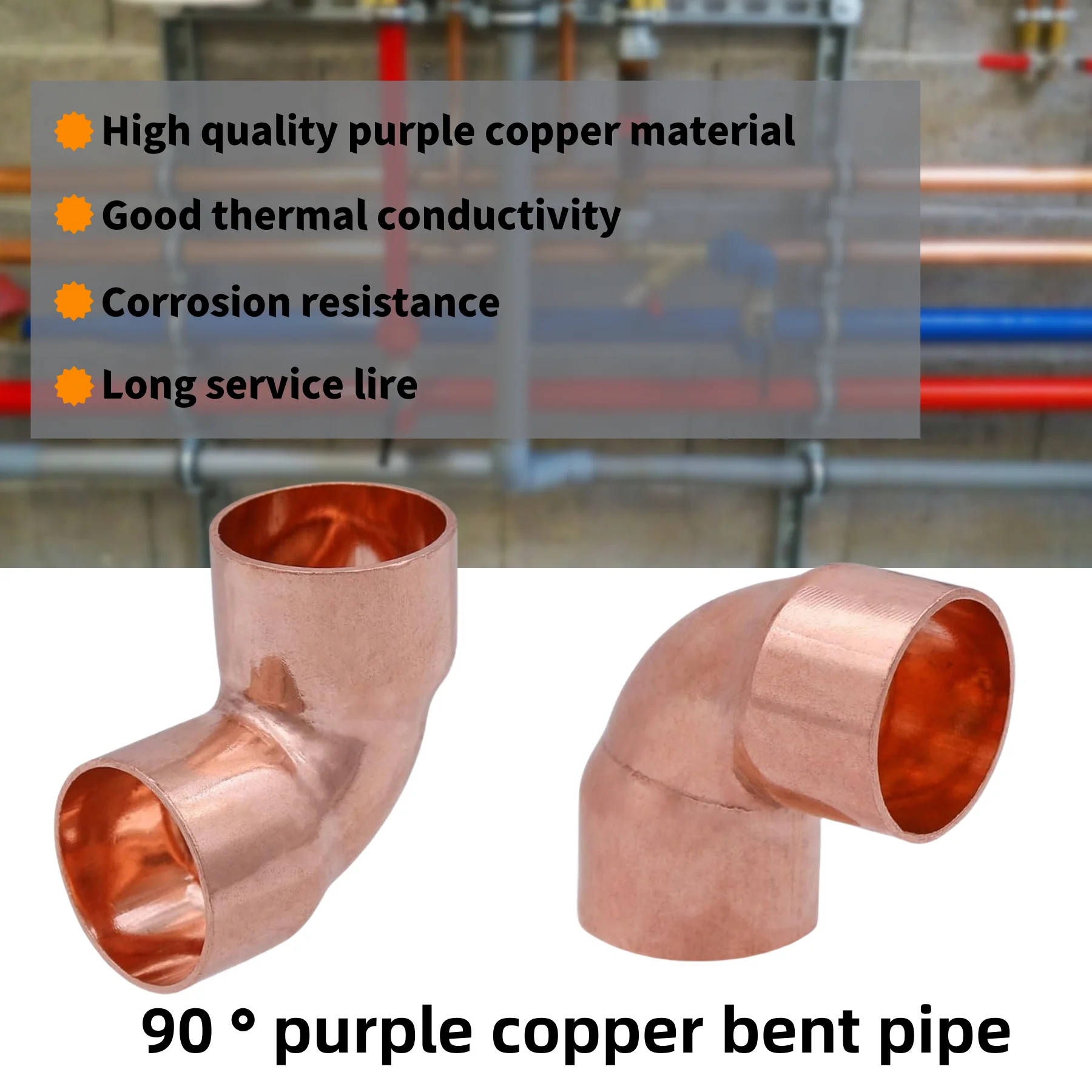 90 °   لحام الكوع تركيب الأنابيب النحاسية 2-Way التدفئة التهوية وتكييف الهواء متوافق 1/2 بوصة القطر الاسمي
