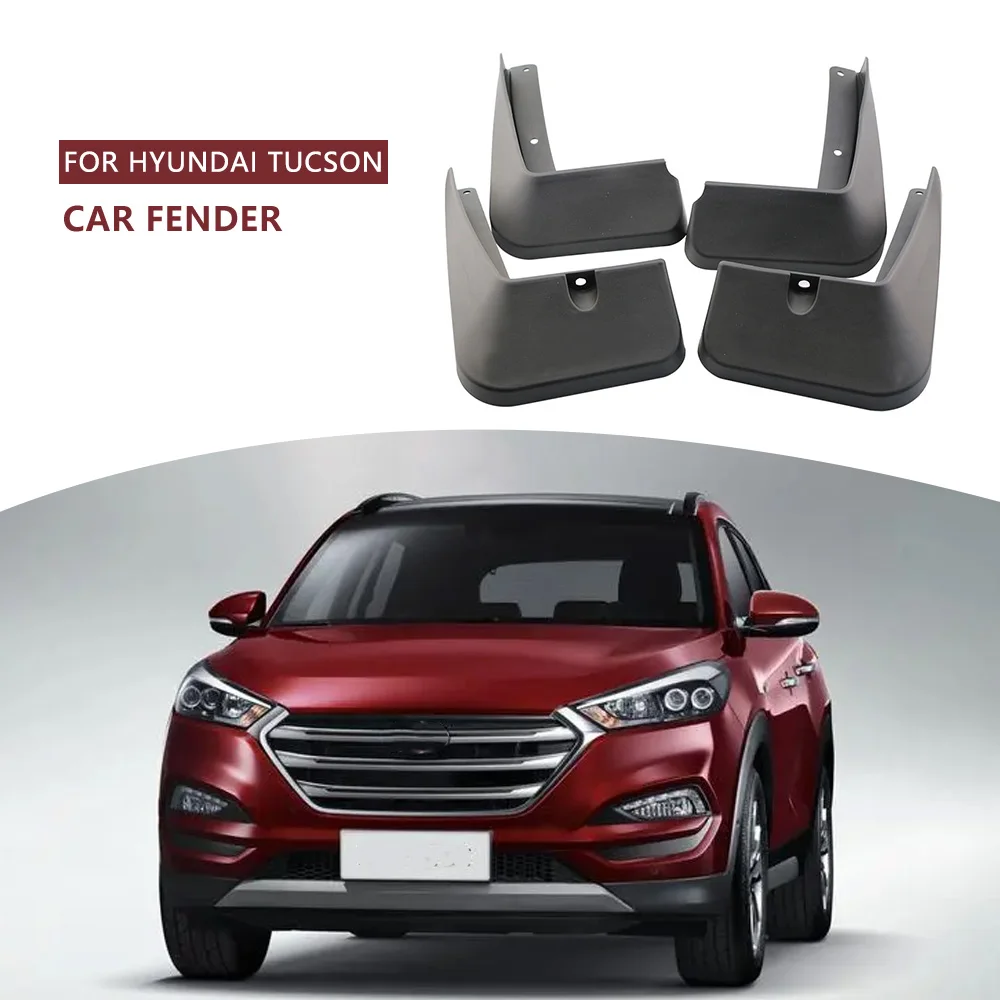 4Pcs/Set Molded Mud Flaps for Hyundai Tucson TL 2015-2020 Front Rear Splash Guards Mudguards Fender Exterior Accessories