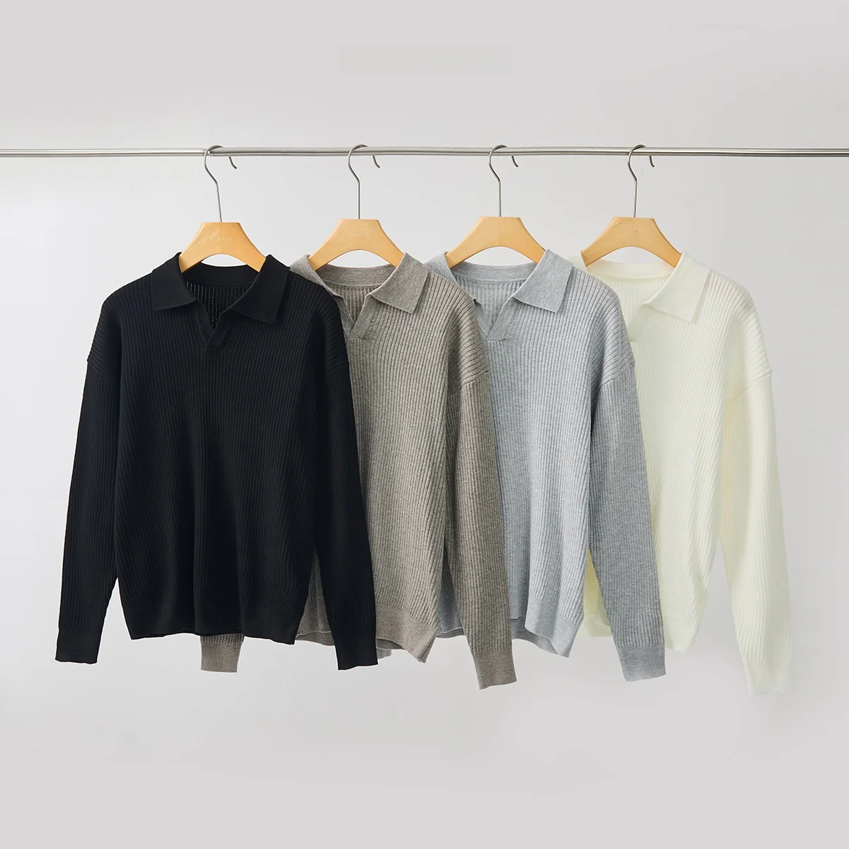 

Loose Casual Men's Knitted Sweater Long Sve V-Ne Sle Autumn Faion Men's Wear Comfortable Versatile Leisure Wear