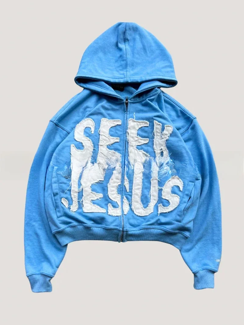 

Кардиган-толстовка с капюшоном и буквенным принтом, свободный крой, уличный стиль, длинный рукав, на молнии, повседневная женская мода