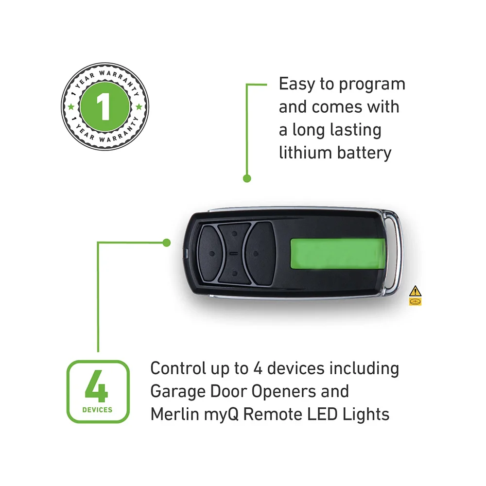 E960M E940M E950M E945M E943M Security+2.0 Garage Door Remote Control Rolling Code Hand Transmitter