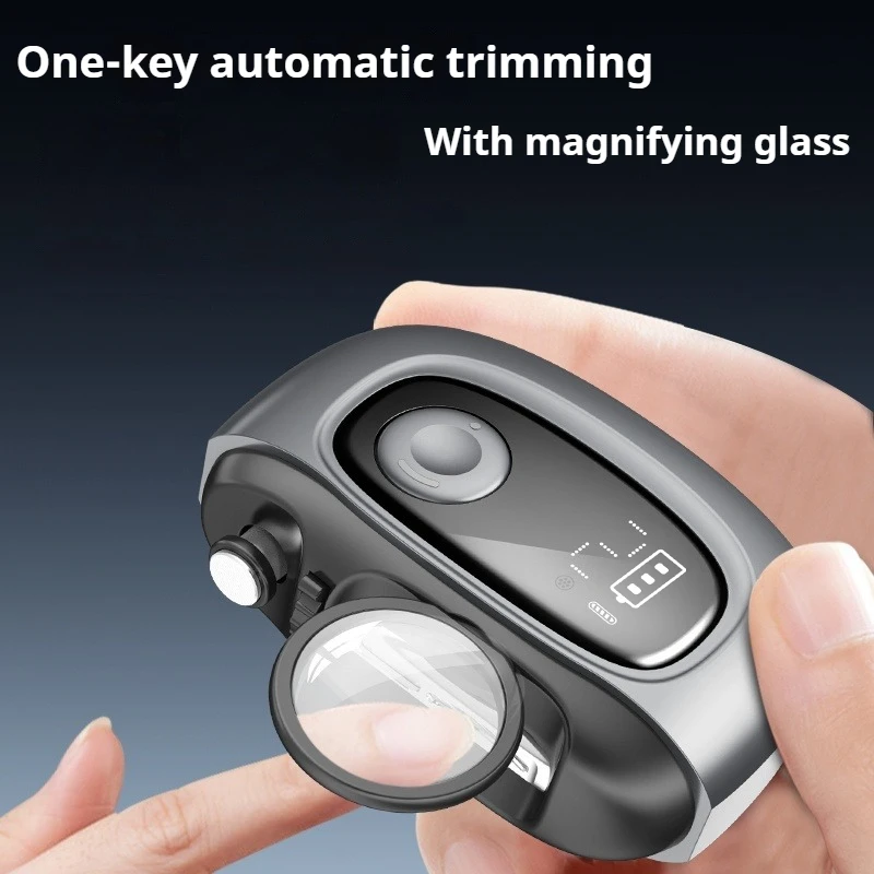 

Электрическая машинка для стрижки ногтей 2 в 1 с LED-подсветкой и увеличительным стеклом, автоматическая, для детей и взрослых, мини-инструменты для маникюра, уход за ногтями