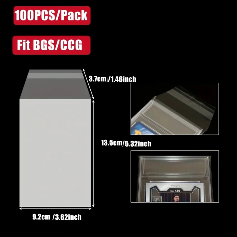 Sammelkartenhüllen für PSA BGS Graded Card, transparente Kunststoff-Schutzhüllen für Kartenhalter, 35PT-180PT Standardkarte und PTCG – Detail 2