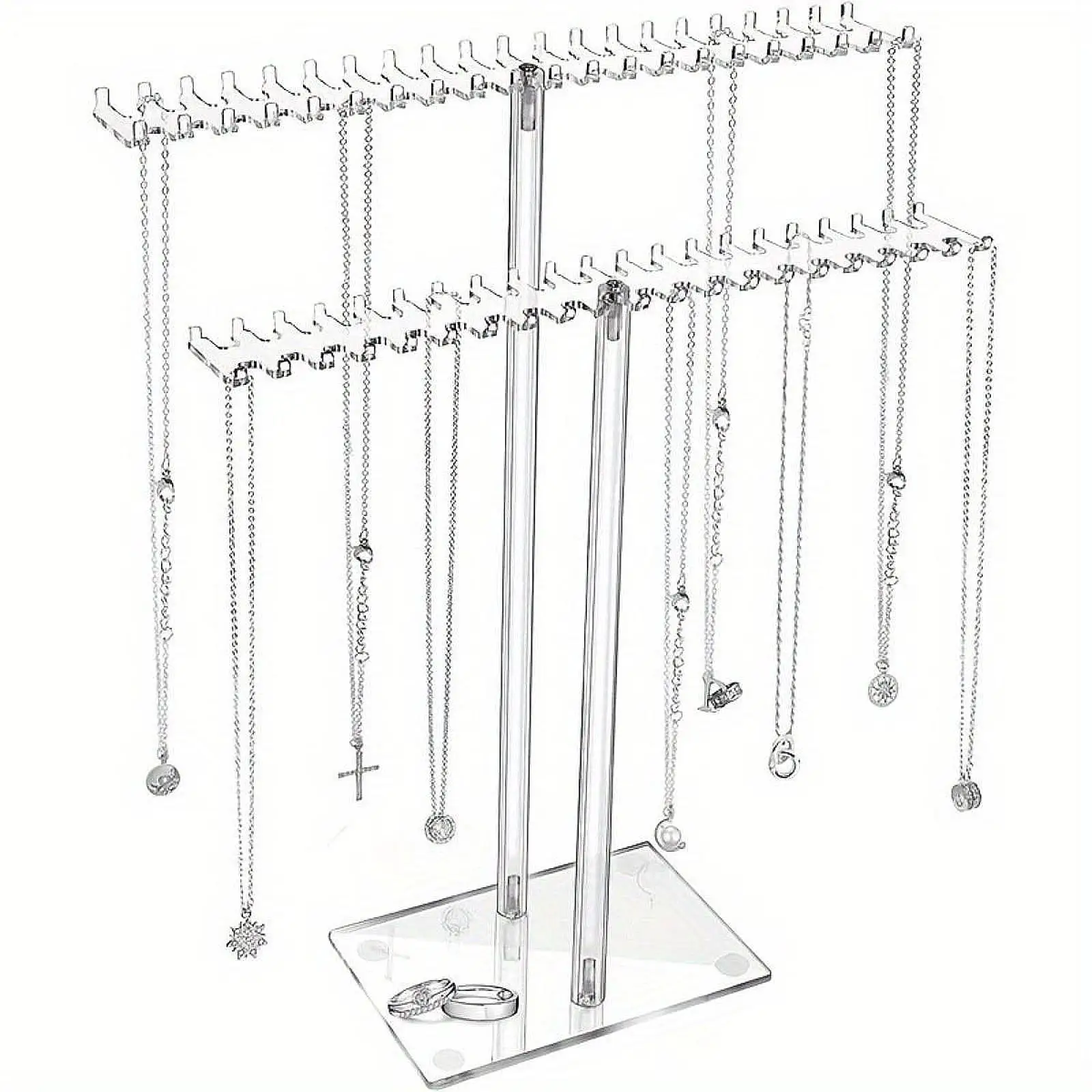 Kettinghouder Stand Sieraden Organisator Multifunctioneel Acryl Helder Eenvoudig