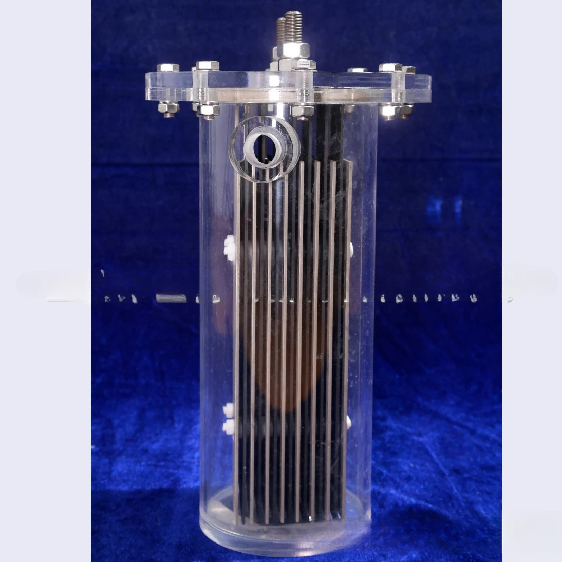 Sodium hypochlorite generator for producing ruthenium iridium titanium electrode group for electrolytic saline disinfection