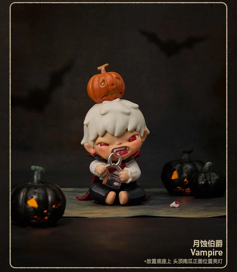 Nieuwe Originele POPMART Hirono Monsters' Carnaval Serie Blind Box Desktop Scène Decoratie Speelgoed Modellen Mystery Box Halloween Geschenken