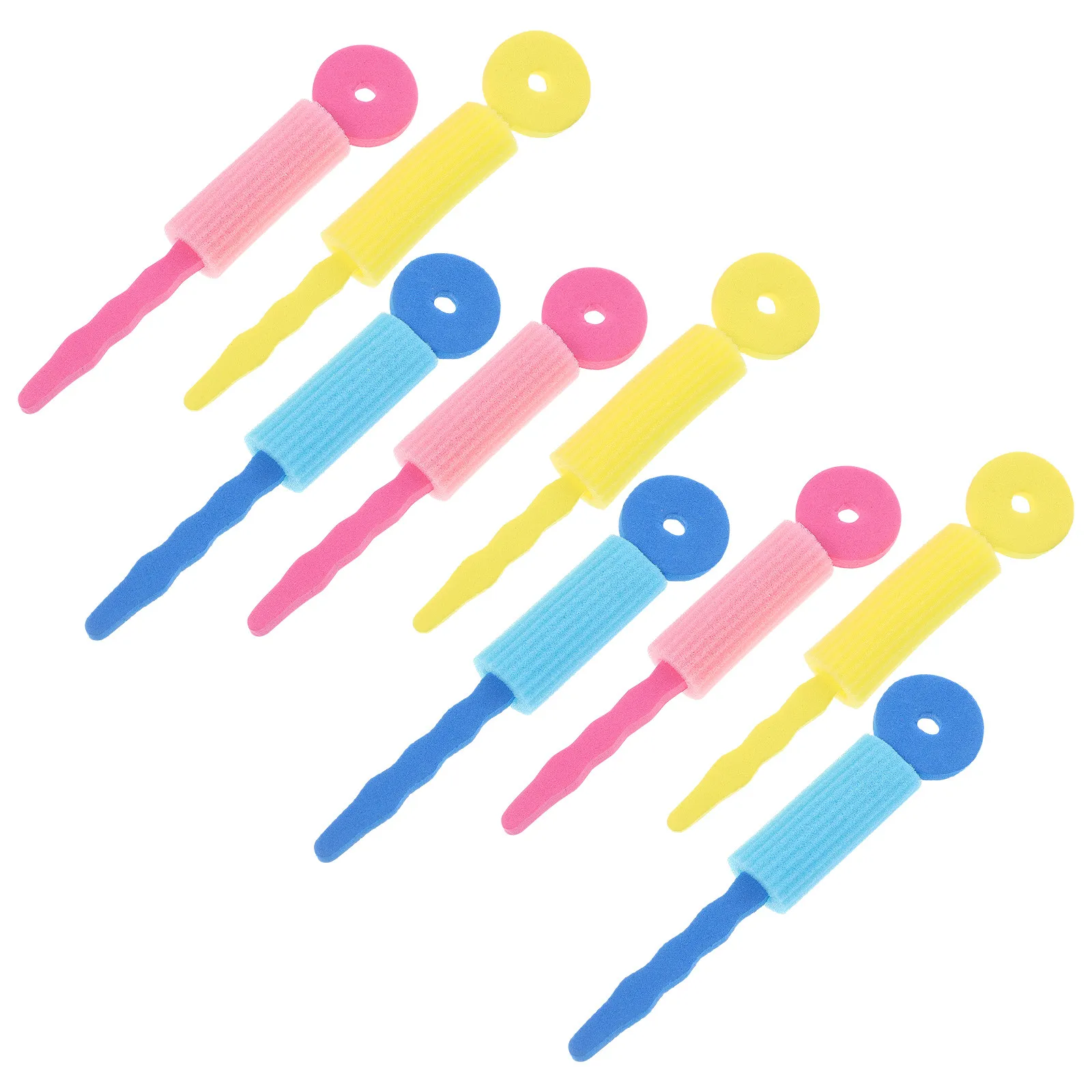 

9Pcs Sponge Hair Rollers Lightweight Comfortable Hair Curlers to Sleep in Heat Resistant Curling Tool for Wavy Hairstyles