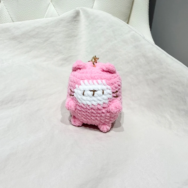 Poupée chat au Crochet finie, 1 pièce, ornement de salle de maison, tricoté à la main, énergie Posit
