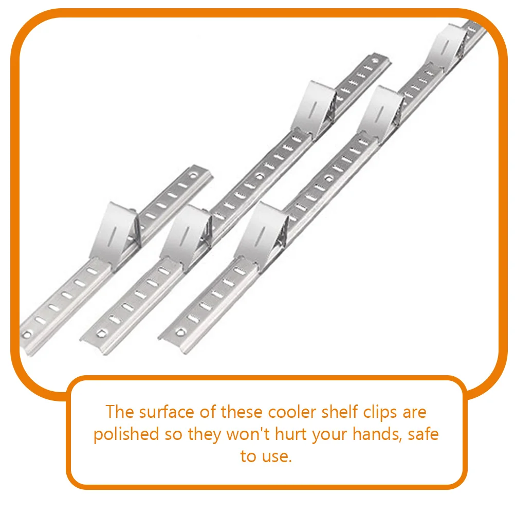 10 Pcs Stainless Steel Hooks 1 5mm 304 Material Freezer Shelf Clips Refrigerator Rack Support Metal Cooler Brace Easy