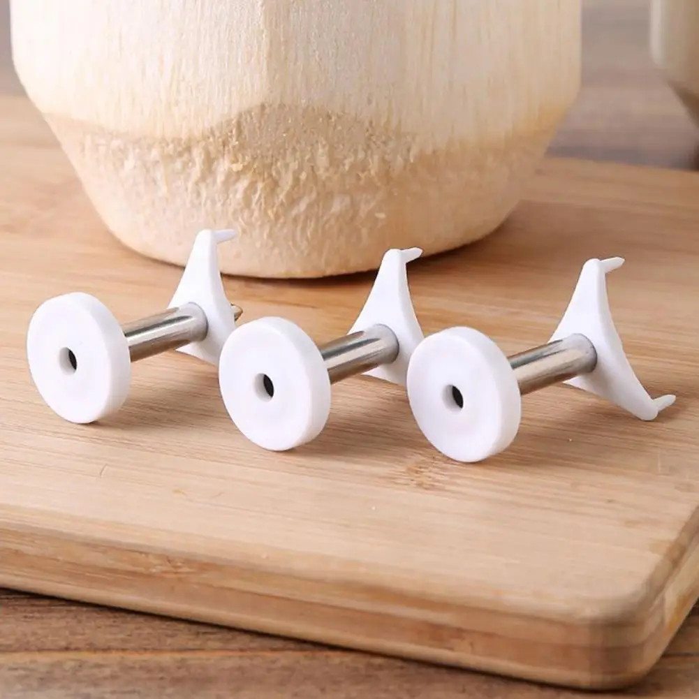 Coconut Opener 3pcs Coconut Hole Puncher Set Stainless Steel Coconut Opener Tools Durable Reusable Drinking Straw Punching Kit