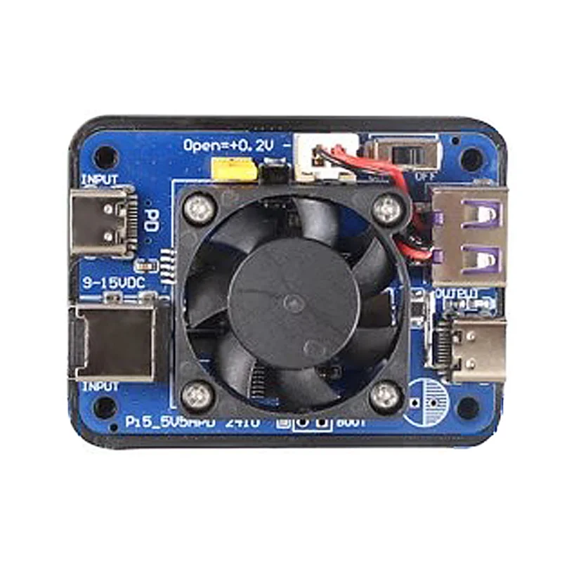 Well Made-For Raspberry Pi 5 Compatible PD Power Supply Module Dual 5V5A Outputs Wide Voltage Input Support For Jetson Devices