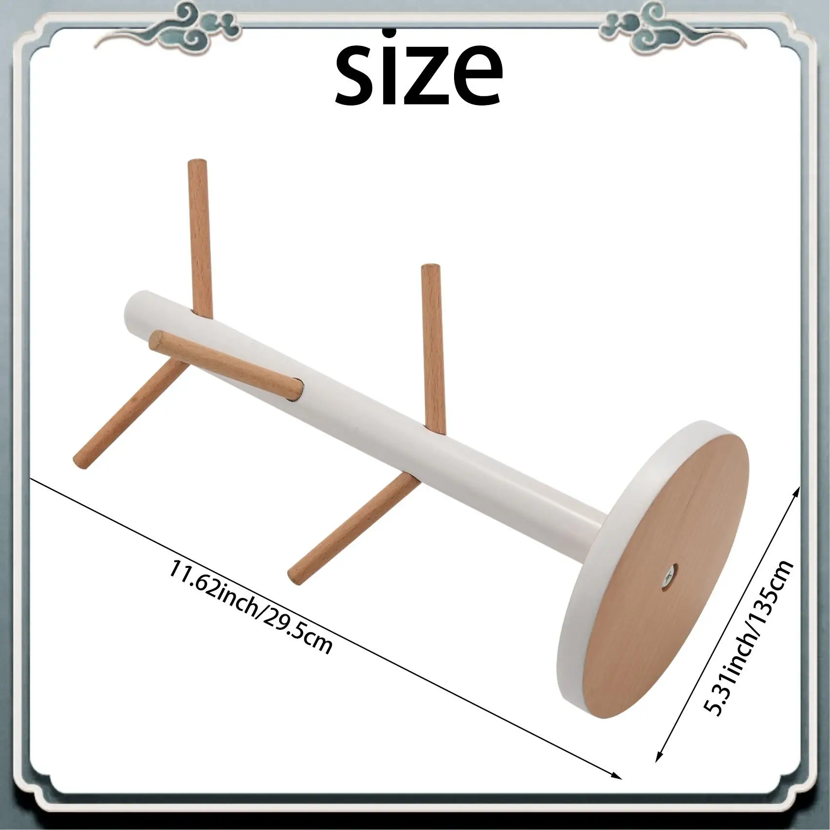 Durable Wooden Mug Hanging Display Rack Drinkware Shelf With 6 Hooks Tree Shape Wood Coffee Tea Cup Storage Holder Stand