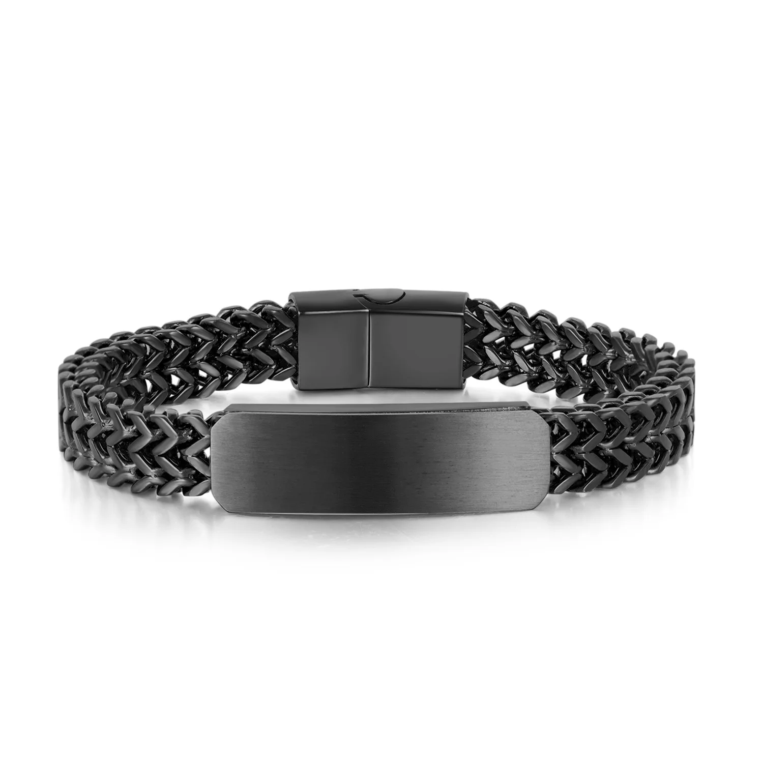 

Men's Titanium Steel Bracelet Electroplated Stainless Steel Magnetic Clasp Streetwear Hip Hop Jewelry For Men