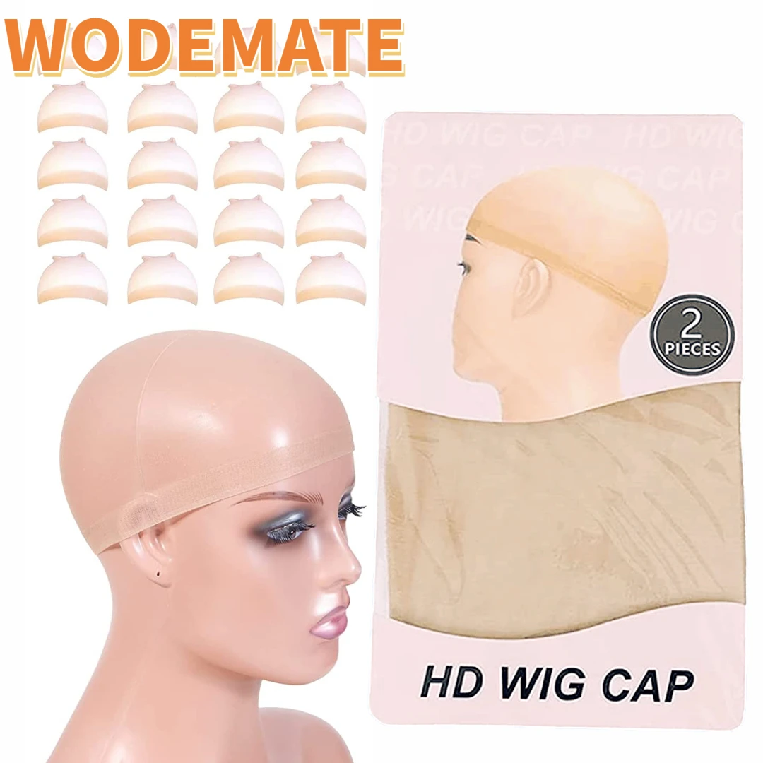 50packs/Lot HD Wig Cap For Lace Front Wig Transparent Wig Cap Stocking Wig Cap Invisible HD Wig Cap Breathable Wig Cap Wholesale