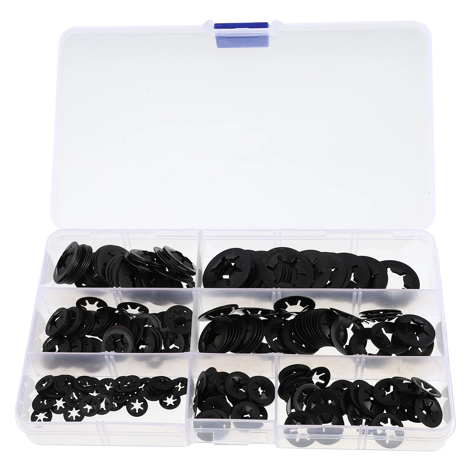 

280pcs Locking Washer Set Manganese Steel Serrated Star Washers Quick Fastening Clamping Replacement Hardware Fixing
