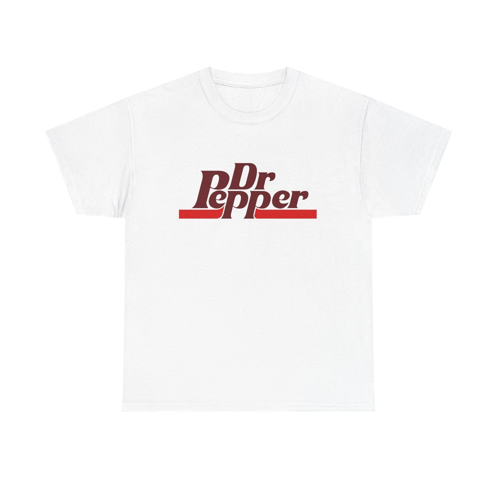 

Dr Pepper Logo Tshirt Vintage Retro Design Soda Pop Can Unisex Heavy Cotton Tee