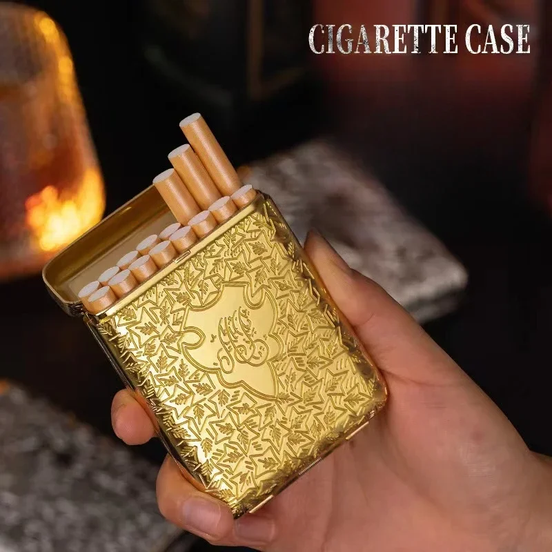 Retro Metal Cigarette Box, Personalized Nostalgic Three-dimensional Embossed Pattern, 16-pack, 20-pack Cigarette Box