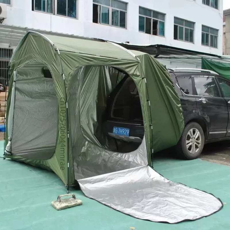 

Car Tail Tent, Oxford Cloth Material Waterproof and Sunscreen, Self Driving Travel Car Tail Extension Tent, Outdoor Equipment