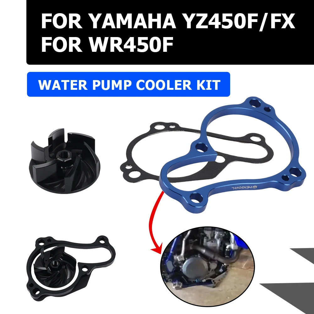 For Yamaha YZ 450 FX WR 450 F YZ 450F 450FX YZ450F YZ450FX WR450F 2022 Aluminum Oversized Water Pump Impeller Cooler Gasket Kit