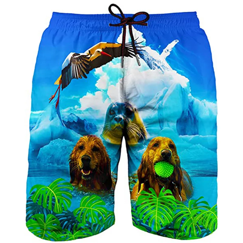 

Hawaiian y2k Aloha Animal Graphic Shorts Pants Casual 3D Printing Hip Hop Board Shorts Summer Pop Swimsuit Cool Surf Swim Trunks