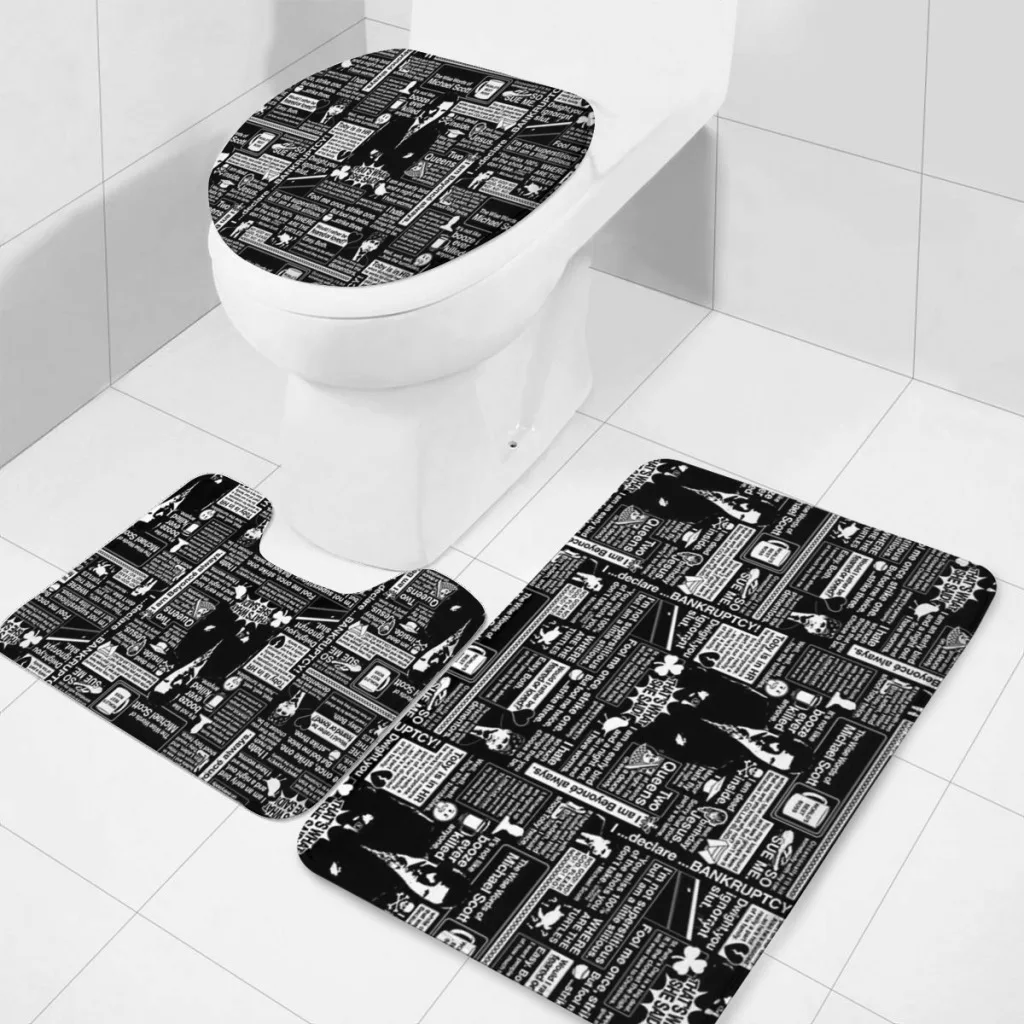 

The Wise Words of Michael Scott 3 Sets Bathroom Antiskid Pad Non-Slip Bath Carpet Floor Mat Rug Flannel Baths Mat Toilet mat