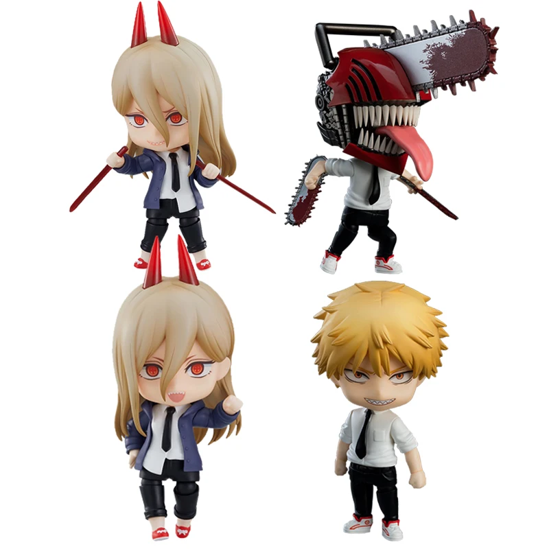 

6Pcs/Set 10CM Amine Figure Q Version Chainsaw Man Power Pochita Volkner Dolls Toy Gift Collect Boxed Ornaments PVC Material