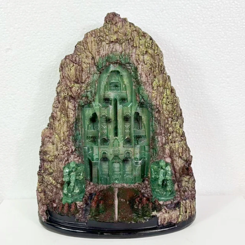 

27 см эрекбор, статуя самодельных горных ворот, украшение для домашнего рабочего стола, статуя из смолы, модель карлика воина, украшение для аквариума