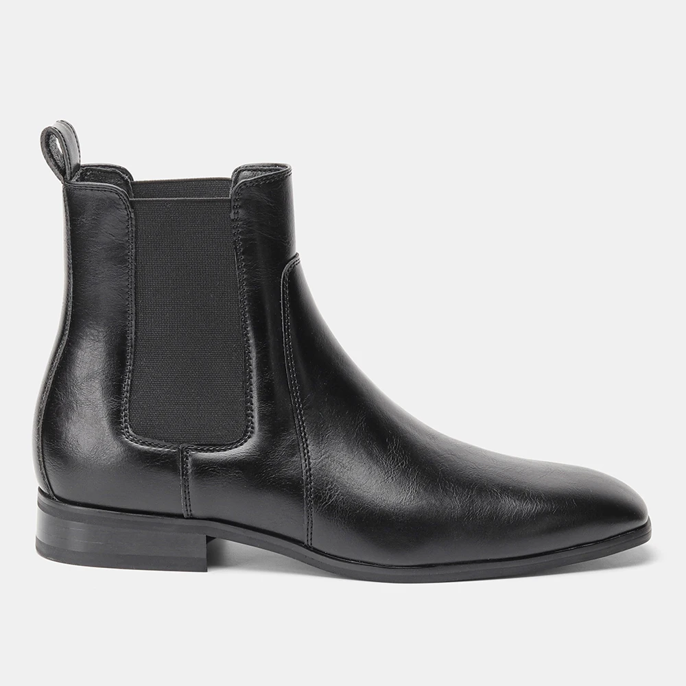 Chelsea-Stiefel für Herren, Knöchelhohe Stiefel, Elastische Seitenstiefel für Männer, Gummisohle, Polyesterfutter – Detail 8