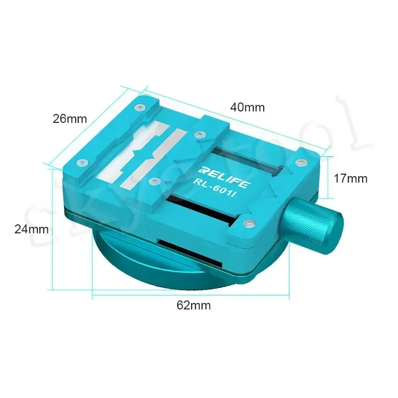 RELIFE RL-601I تركيبات دوارة صغيرة للهاتف المحمول اللوحة IC رقاقة إصلاح العالمي المقاومة للحرارة المشبك 360 °   دوران