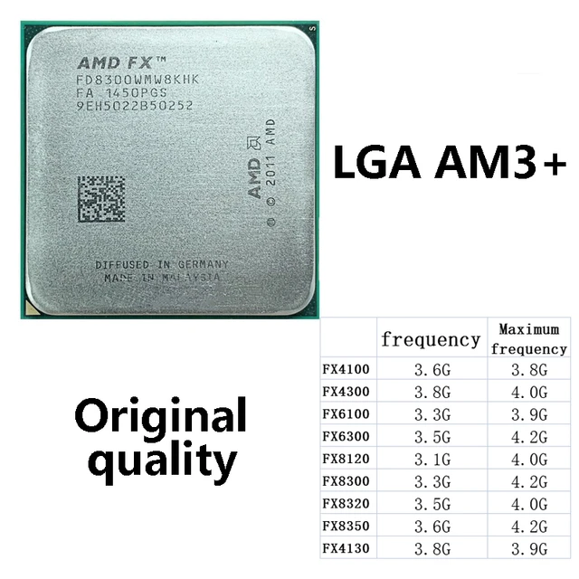 Amd Fx-8300 4100 6100 6300 Eight-core Processor Socket Am3+ Fx 8300 Fx8300  Desktop Cpu 3.3ghz 95w 8m - Integrated Circuits - AliExpress