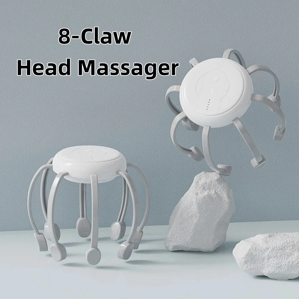 

Eight Claws Electric Head Massager Automatic 5 Modes Head Massage Machine High Frequency Vibration Intelligent Scalp Massager